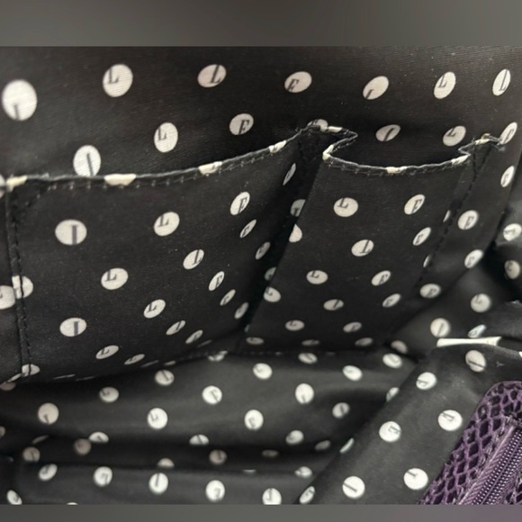 Elle Crossbody & Shoulder Bag Purple Snakeskin Kiss Lock – Y2K Vintage Style - Picture 8 of 12